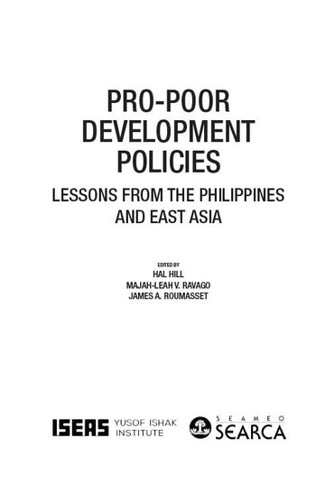 Pro-poor Development Policies: Lessons from the Philippines and East Asia
